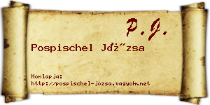 Pospischel Józsa névjegykártya